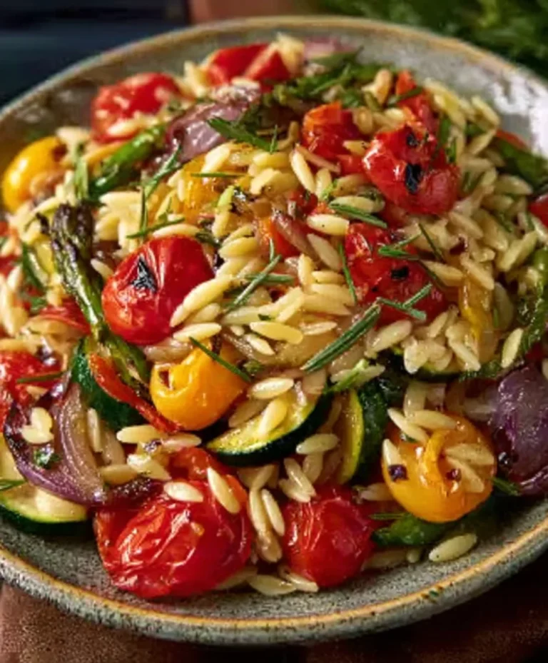 Roasted Vegetable Orzo- Healthy Delicious Meal