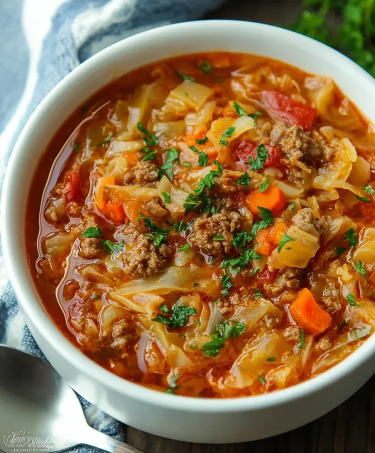 Hearty Beef Cabbage Roll Soup – Easy Comfort Food