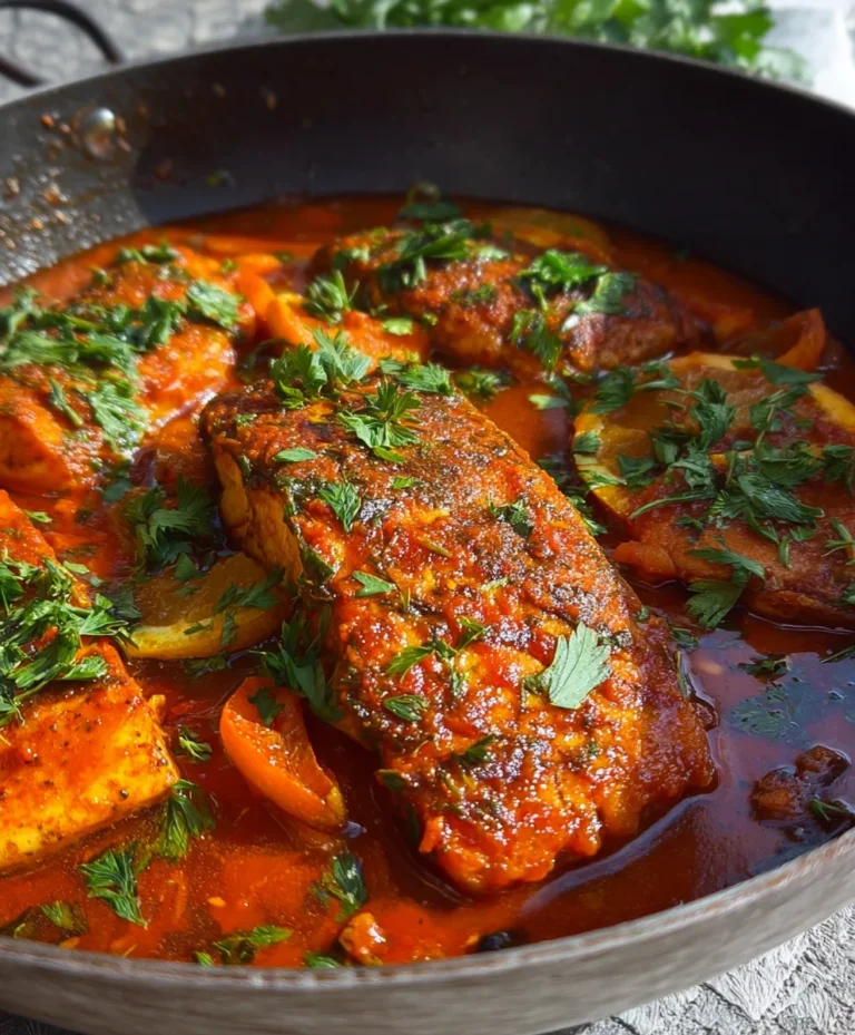 Spicy Moroccan Fish Recipe-Rich Sauce Classic Flavor