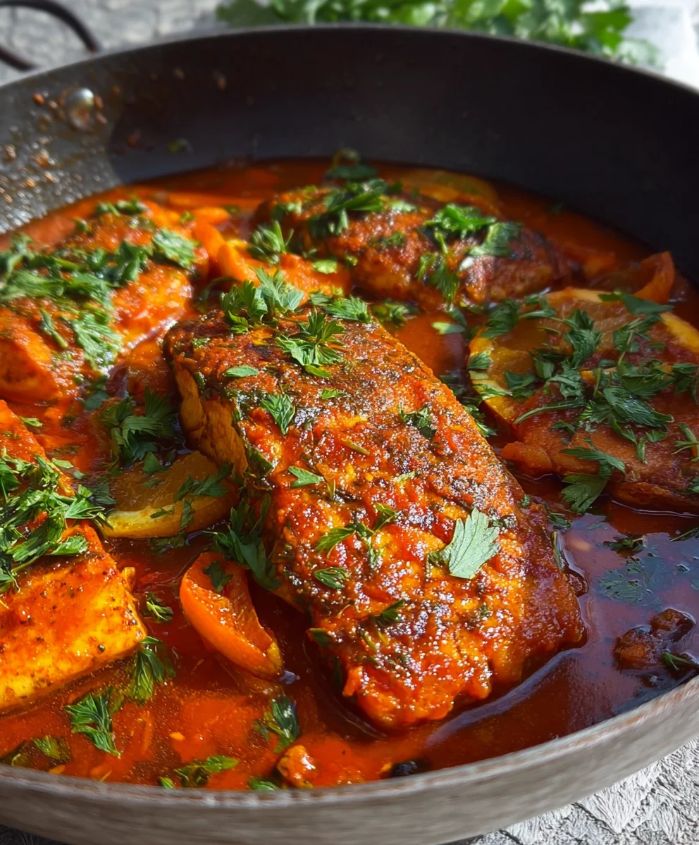 Spicy Moroccan Fish Recipe-Rich Sauce Classic Flavor