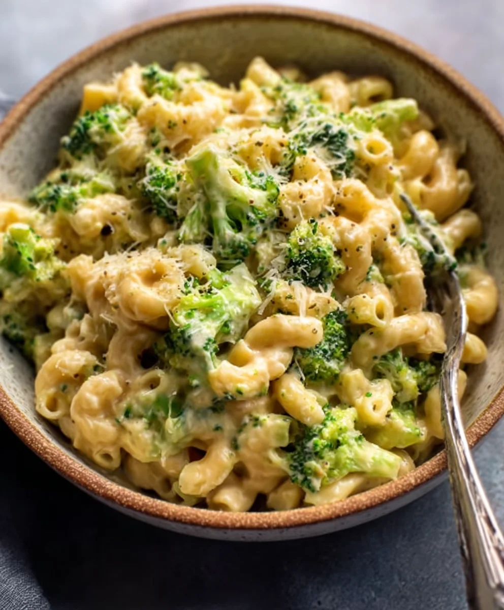 One Pot Healthy Broccoli Mac Cheese Meal