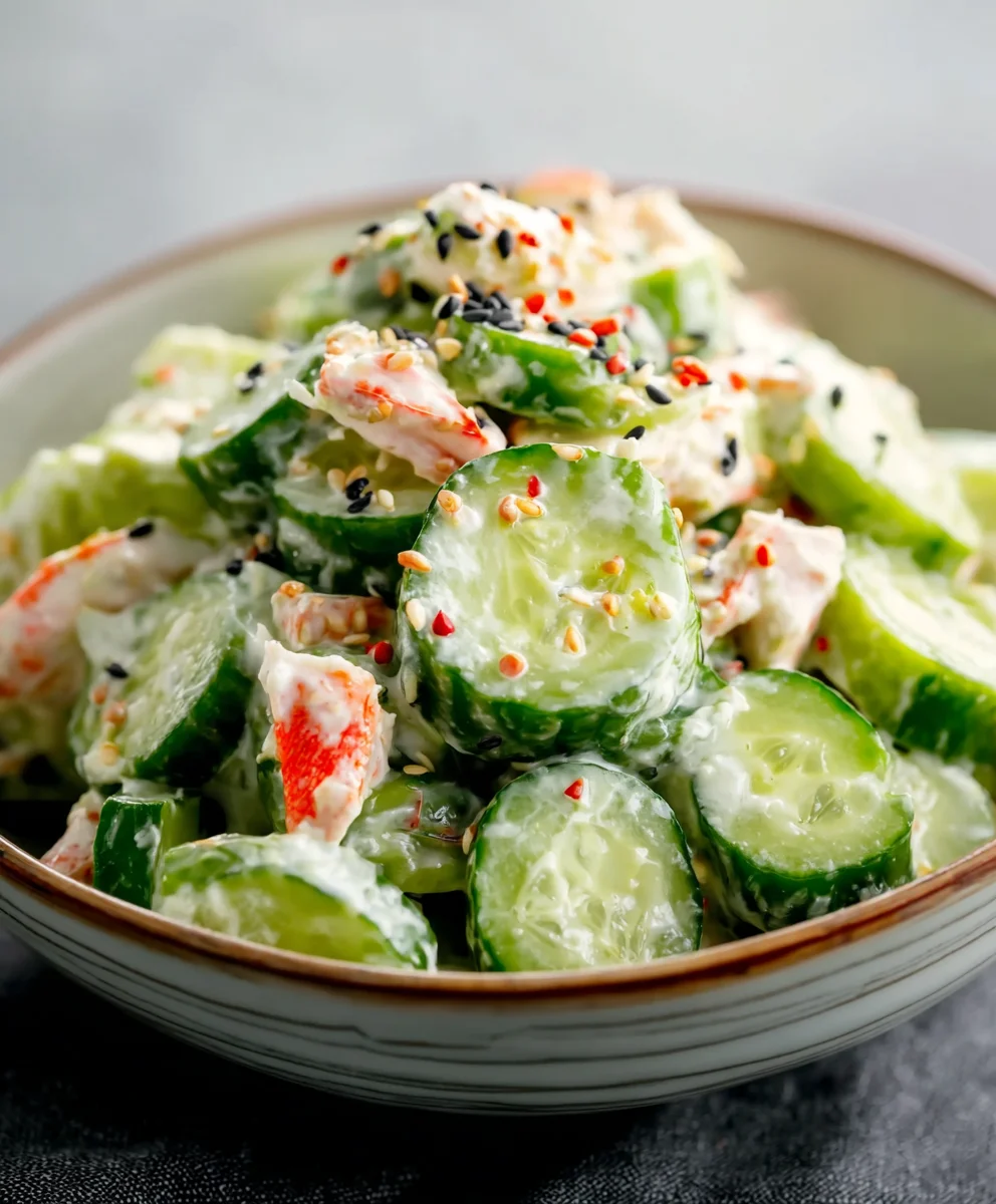 Easy California Roll Salad Recipe- Fresh Cucumber Twist