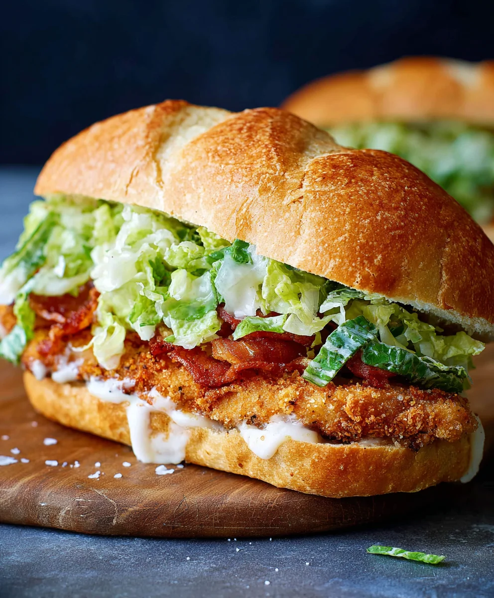 Crispy Chicken Caesar Sandwich- Best Quick Meal