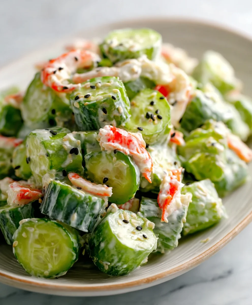 Easy California Roll Salad Recipe- Fresh Cucumber Twist