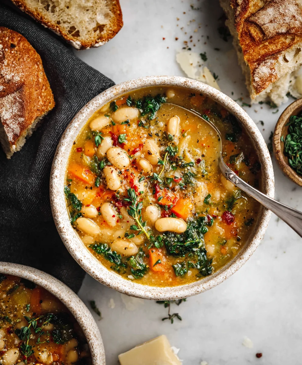 Tuscan White Bean Soup-Hearty & Delicious Recipe
