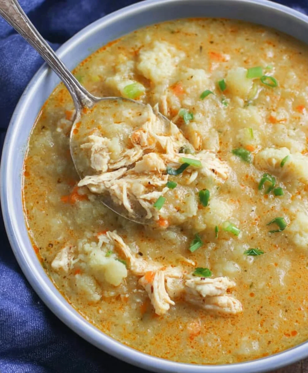 Quick Anti-Inflammatory Cauliflower Chicken Soup