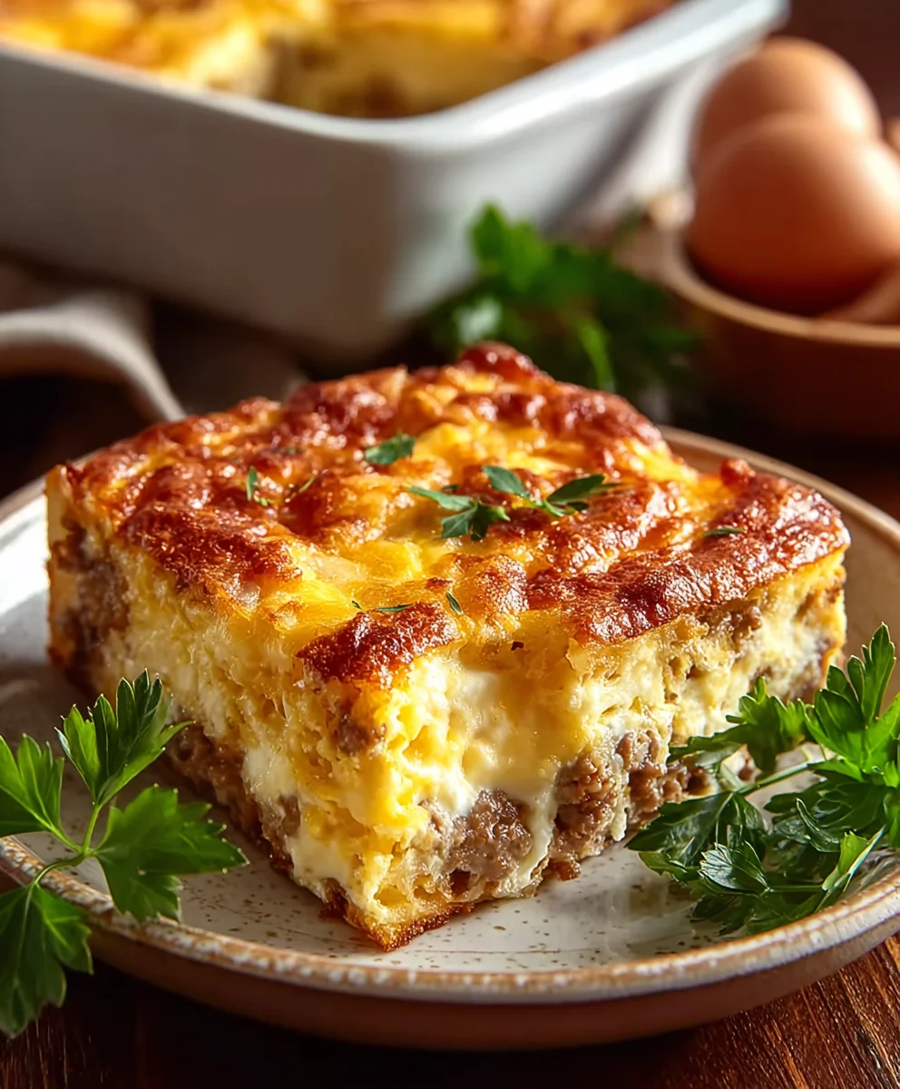 Easy Beef Sausage and Egg Casserole - Simple Recipe
