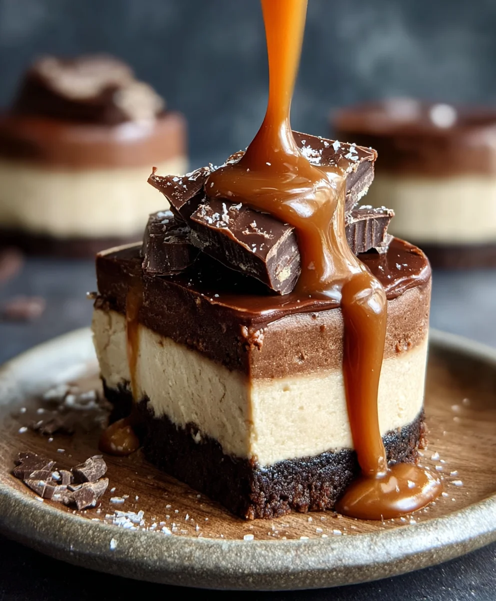 Raw Caramel Brownie Cheesecake-Decadent Treat