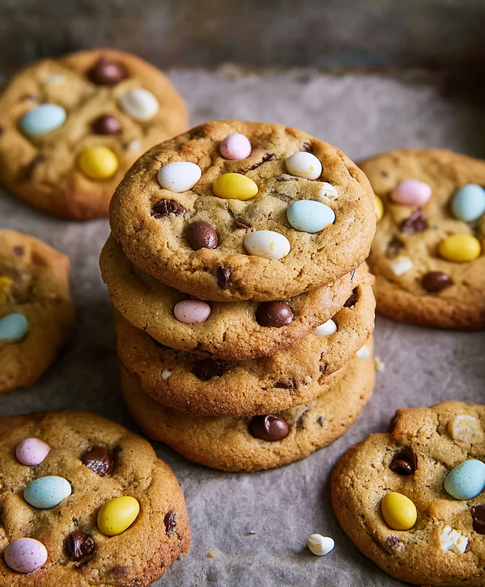 Thick Mini Egg Chocolate Chip Cookies Recipe