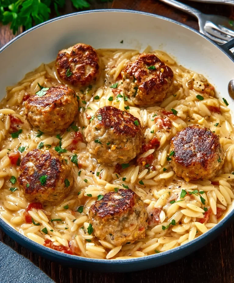 Marry Me Chicken Meatball Orzo – Creamy Dreamy Dinner