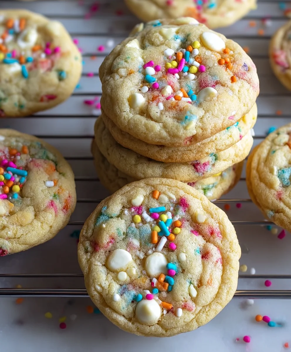 White Chocolate Confetti Cookies - Easy Festive Treat