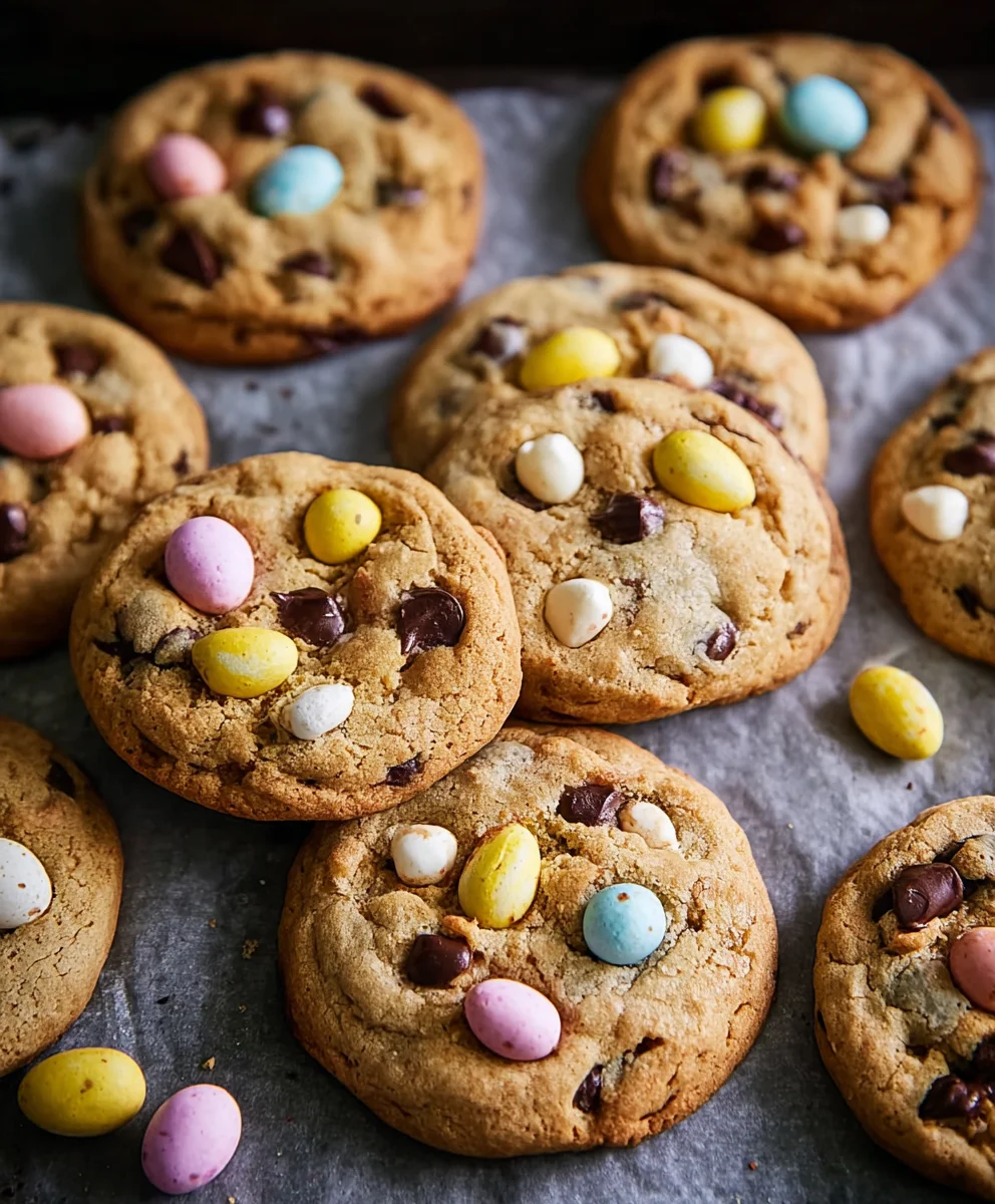 Thick Mini Egg Chocolate Chip Cookies Recipe