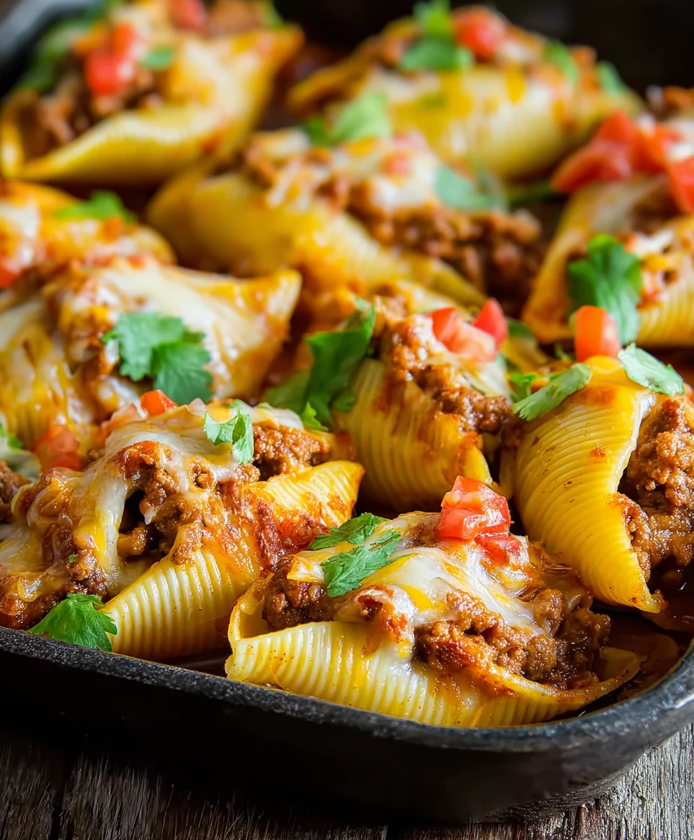 Taco Stuffed Shells- Easy Beef Dinner Recipe