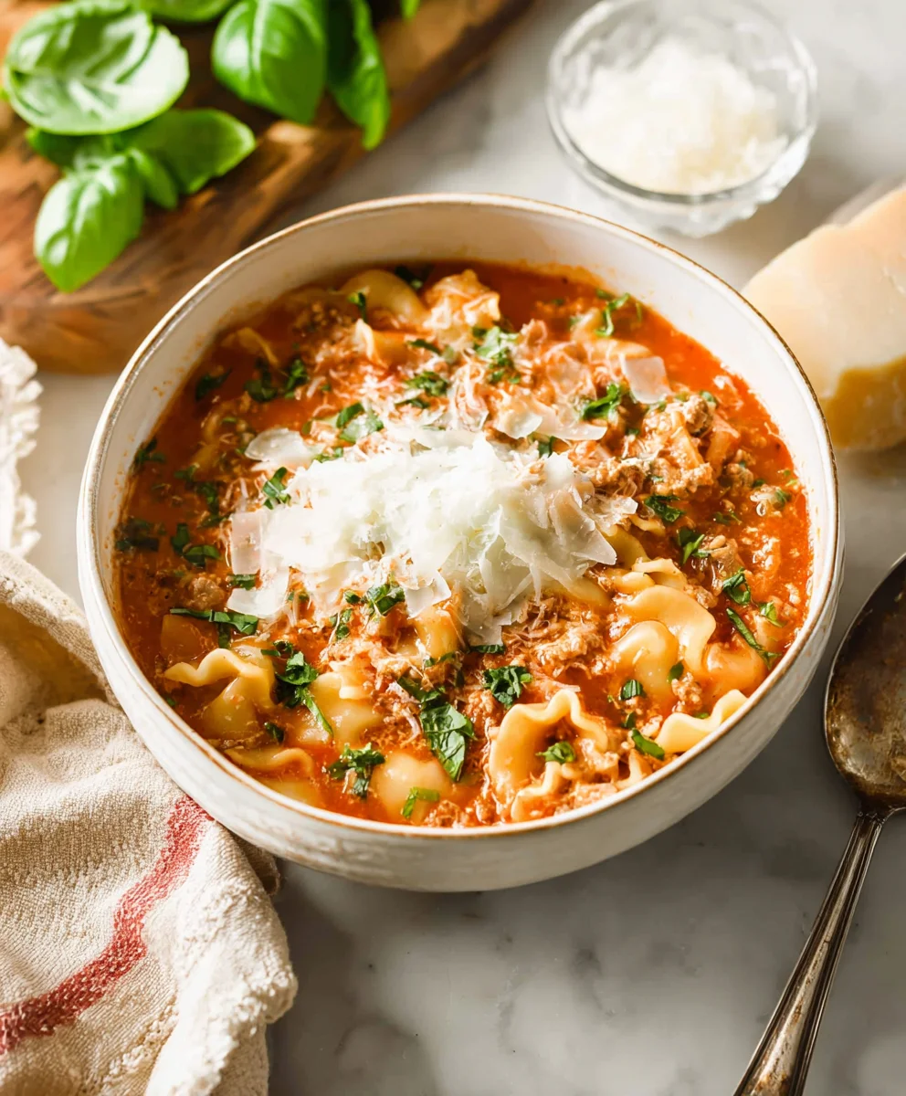 Easy Creamy Lasagna Soup Recipe-Hearty Comfort Food