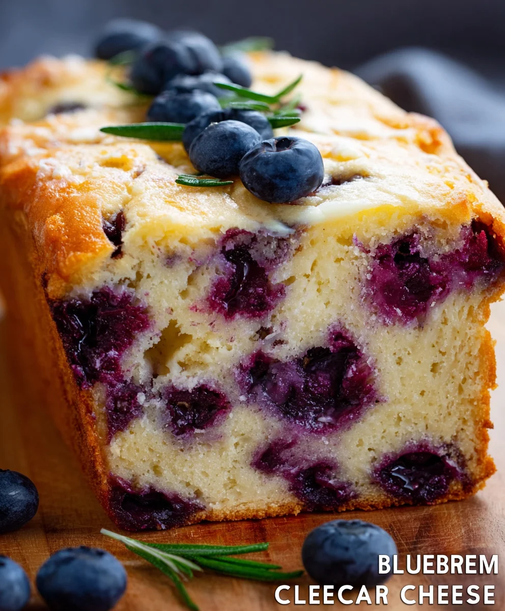 Blueberry Cream Cheese Loaf Cake- Easy Sweet Treat