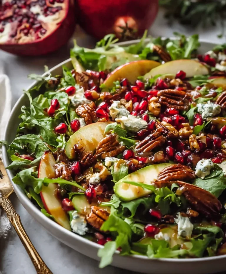 Pomegranate Christmas Salad with Honey Mustard Dressing