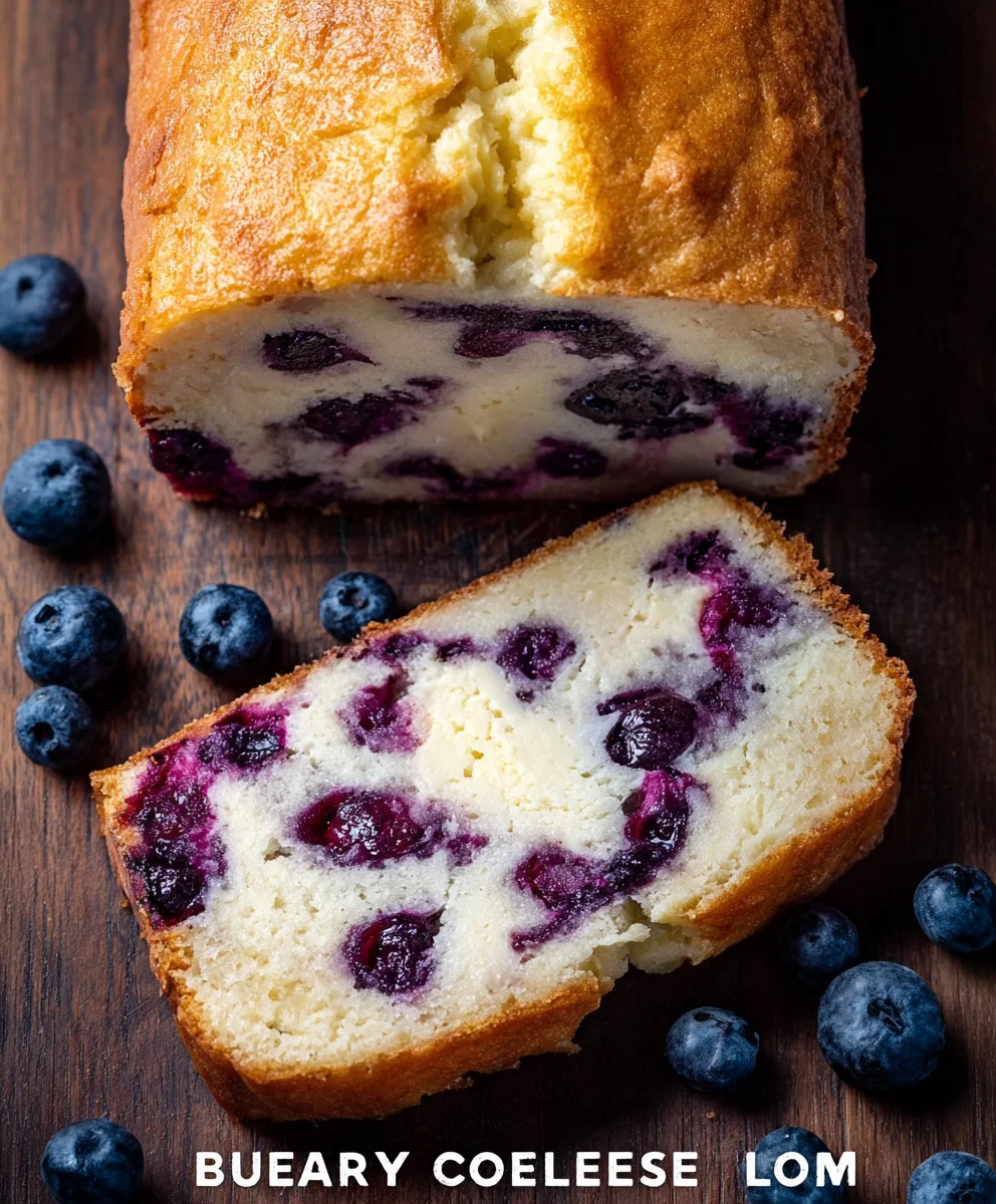 Blueberry Cream Cheese Loaf Cake- Easy Sweet Treat