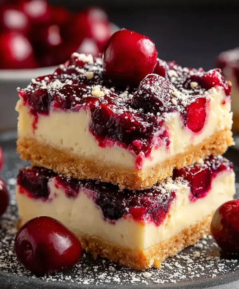 Easy Cherry Cheesecake Bars – Delicious Dessert