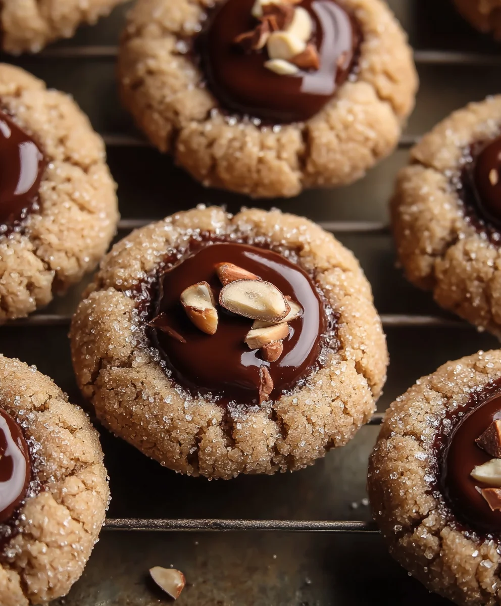 Nutella Thumbprint Cookies-Irresistible Chocolate Hazelnut Treats