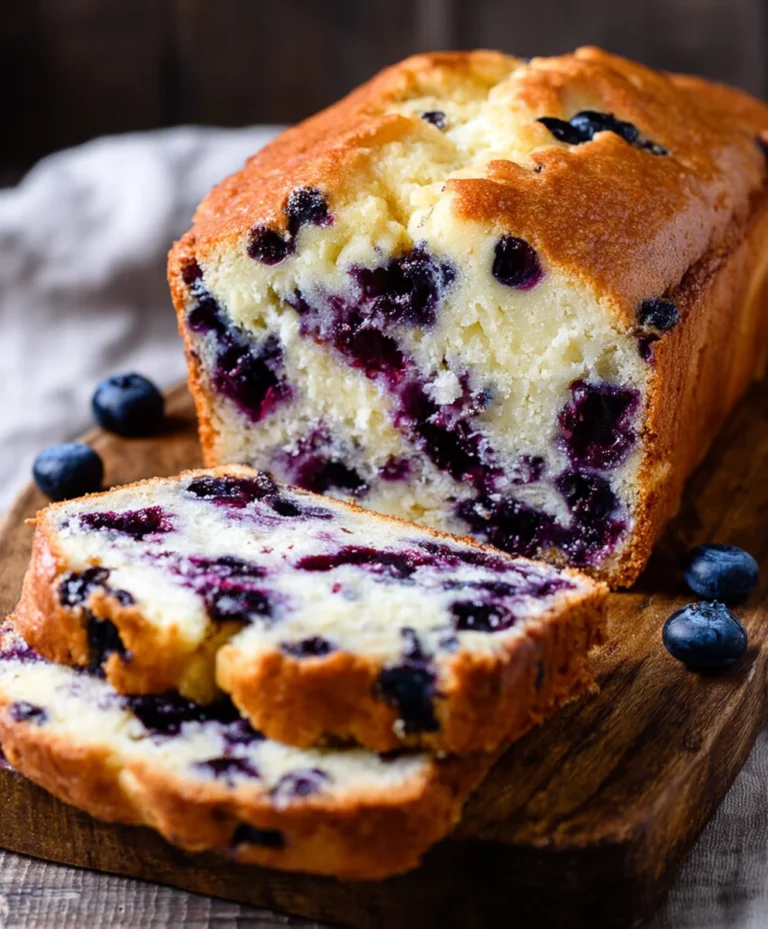 Blueberry Cream Cheese Bread-Easy Delicious Recipe