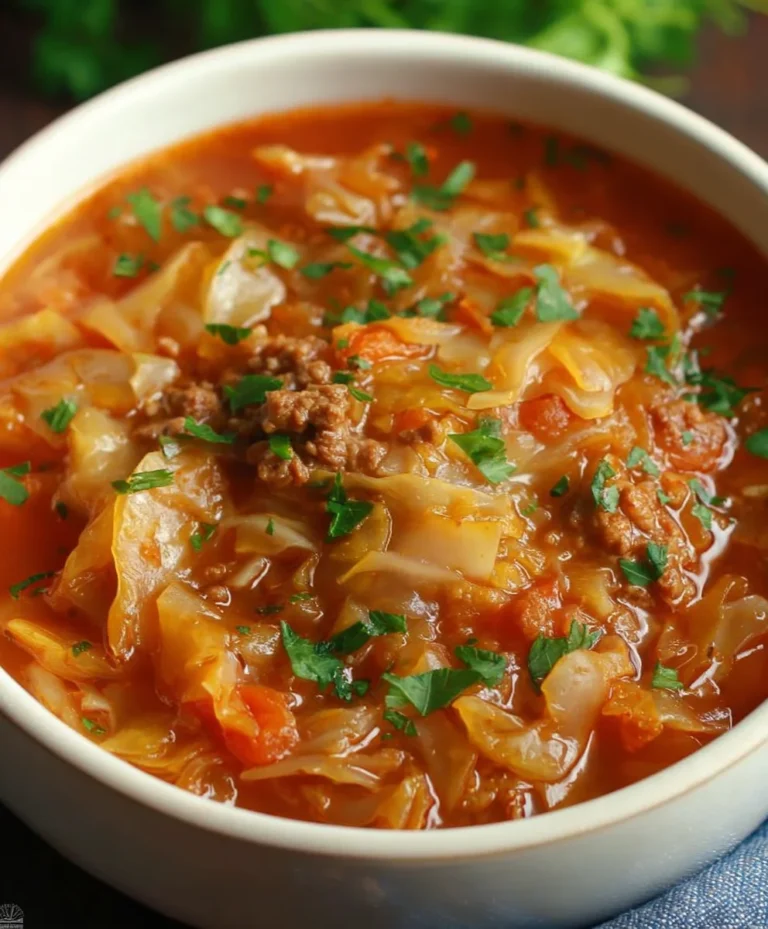 Hearty Beef Cabbage Roll Soup – Easy One-Pot Recipe
