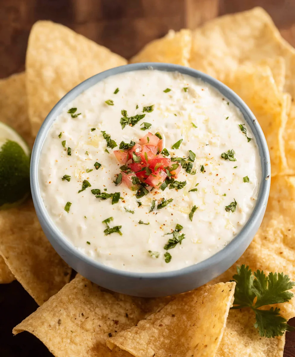 Best Mexican White Cheese Dip Recipe-Easy & Creamy