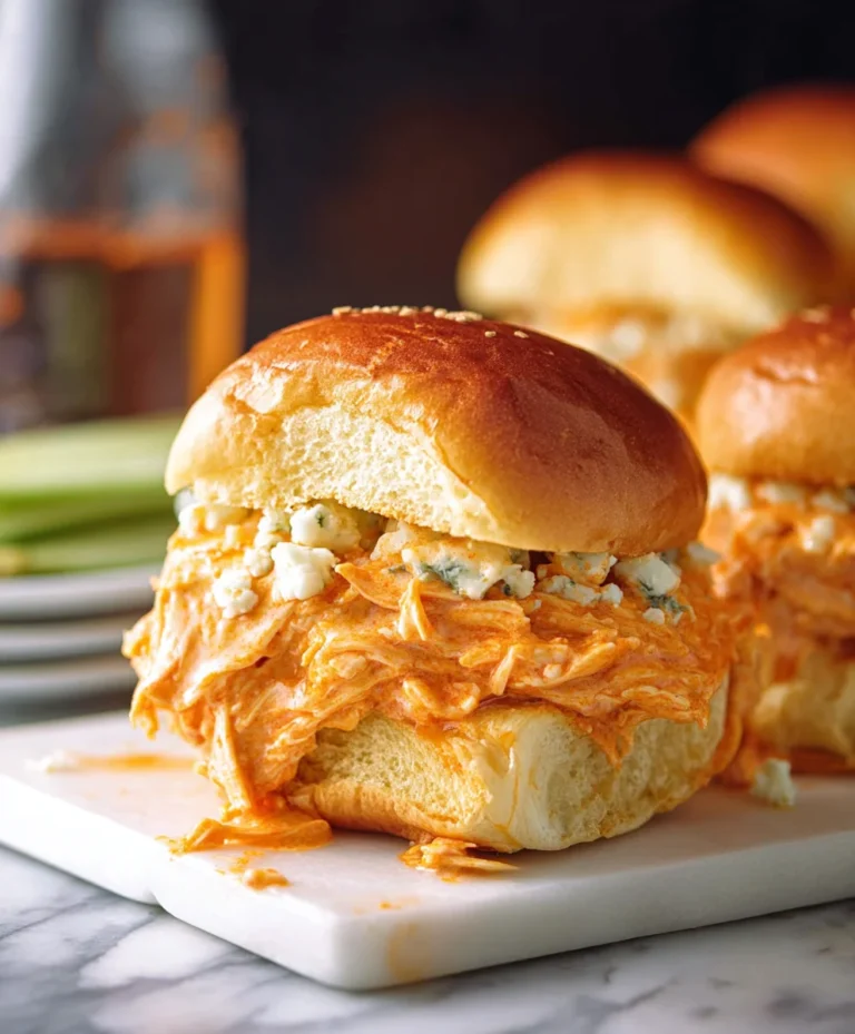 Spicy Buffalo Chicken Sliders-Easy Appetizer