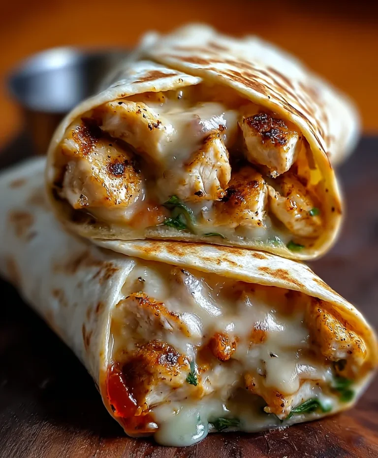 Cheesy Garlic Chicken Wraps – Easy & Delicious Meal