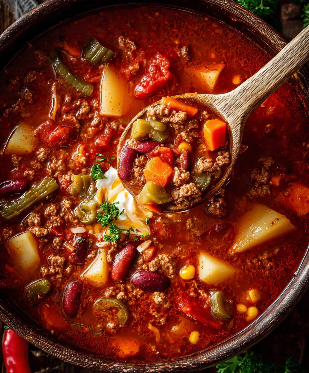 Hearty Cowboy Beef Soup Recipe- Easy & Flavorful