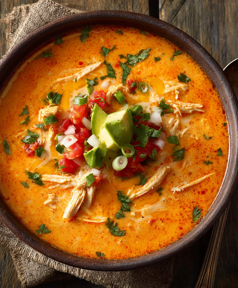 Easy Creamy Chicken Enchilada Soup Recipe