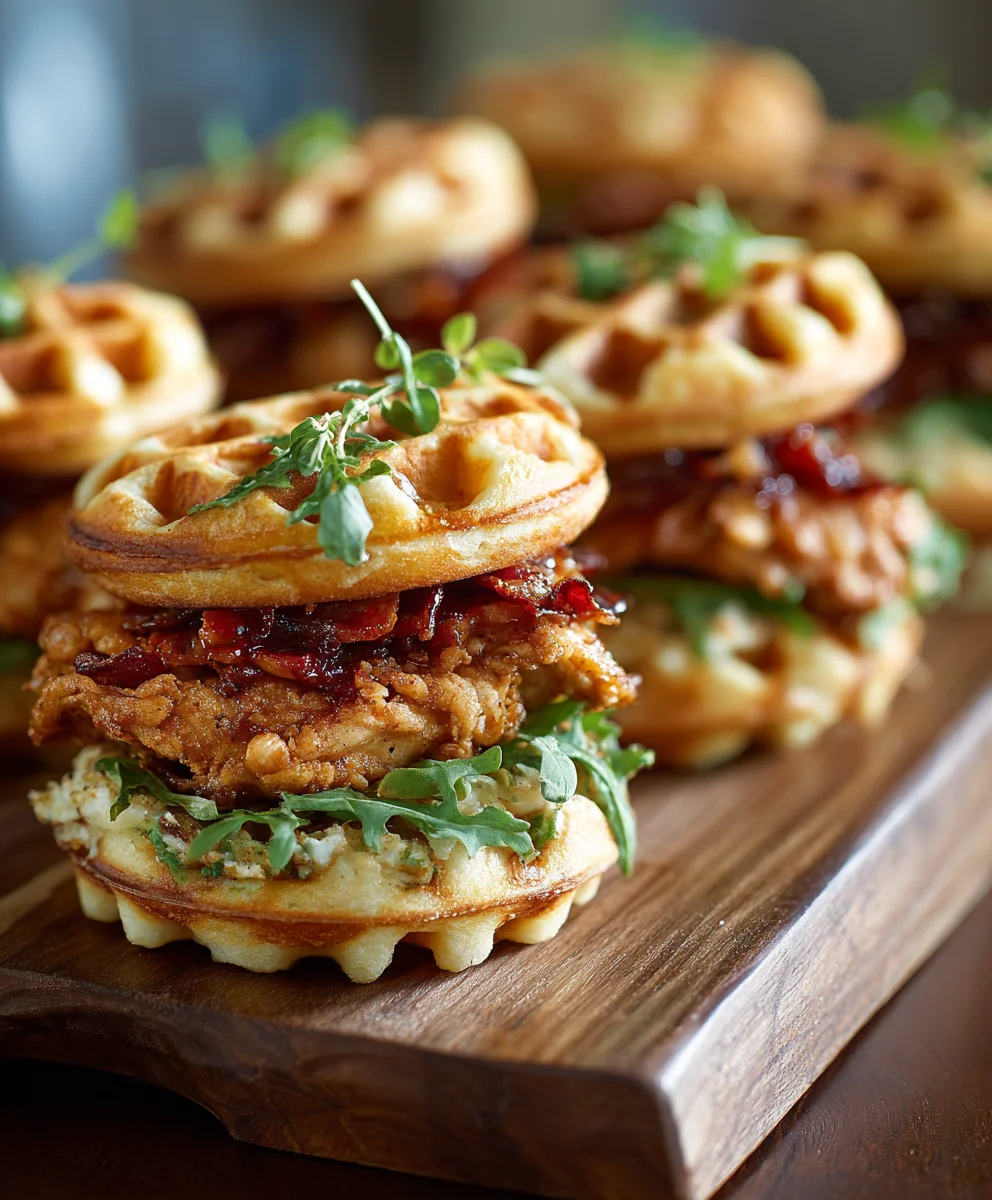 Game Day Chicken Waffle Sliders- Easy Snack Ideas