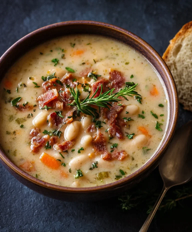 Hearty White Bean Soup with Beef Beef Bacon – Delicious Recipe