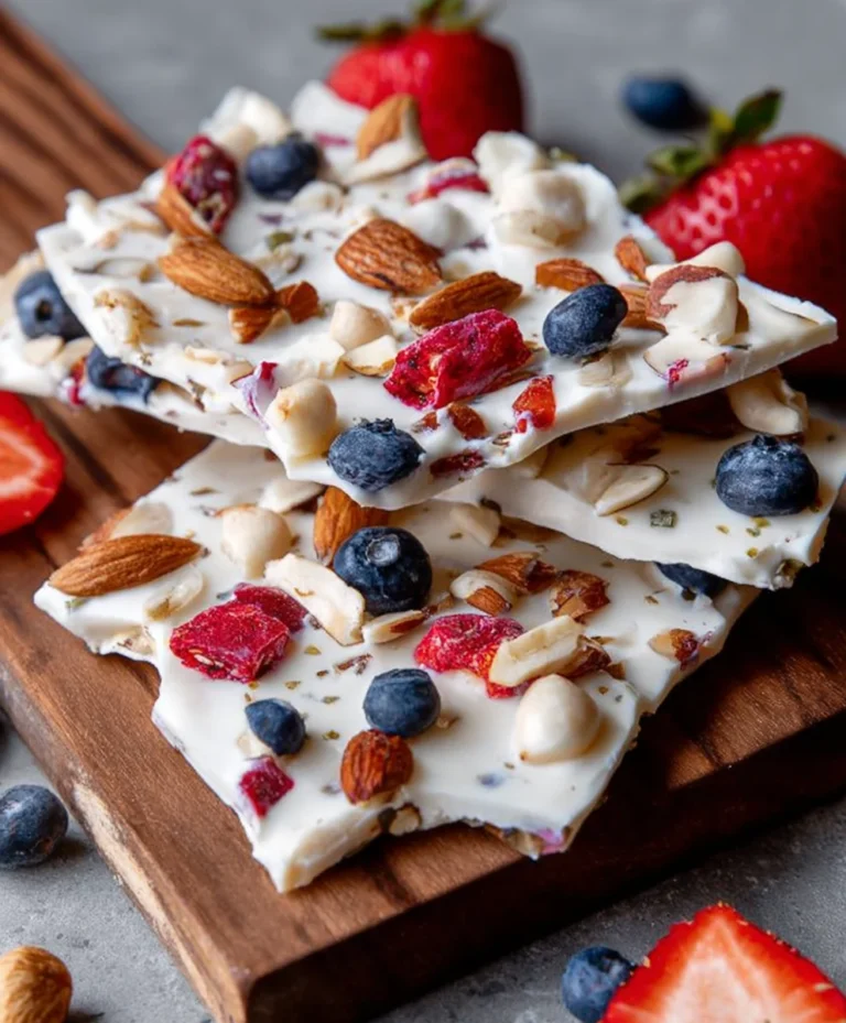 Easy Frozen Yogurt Bark Recipe-Healthy Dessert