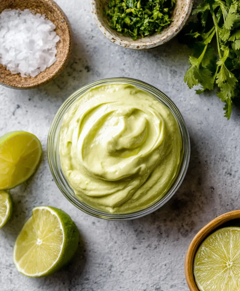 Creamiest Avocado Crema – Taco Salad & More