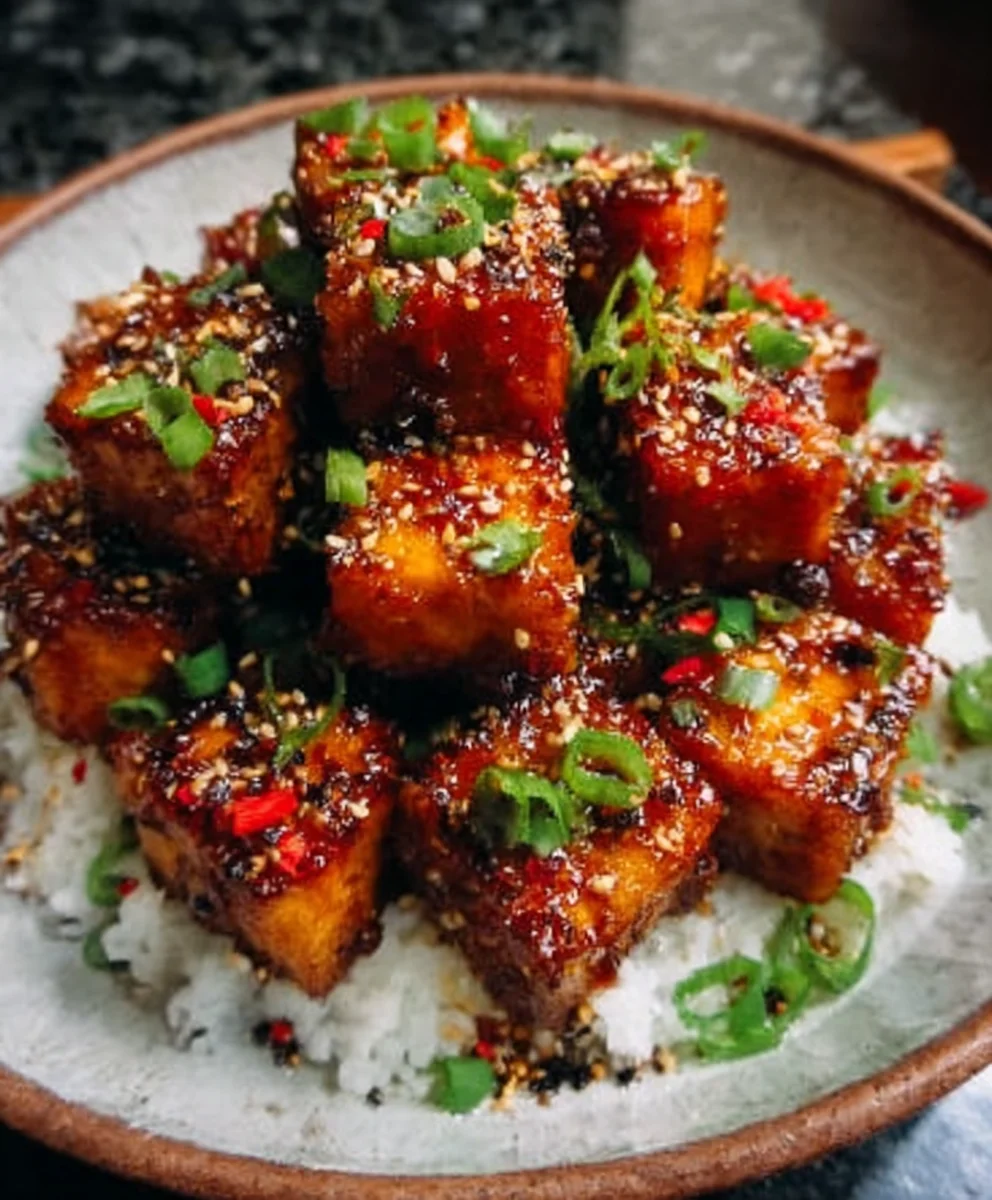 Amazing Crispy Honey Garlic Tofu Recipe