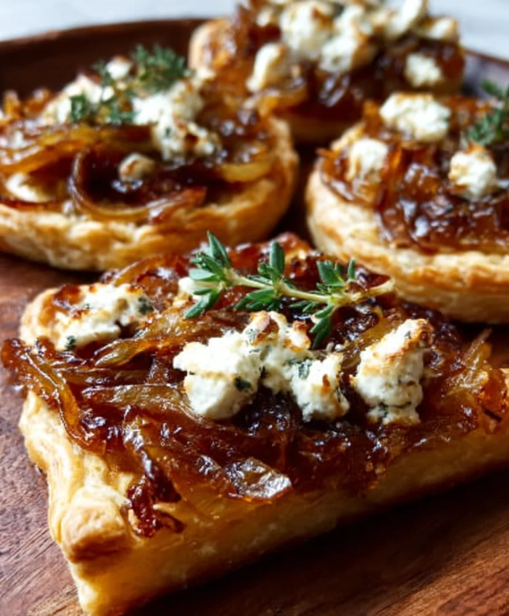 Caramelized Onion Goat Cheese Tarts Easy Recipe
