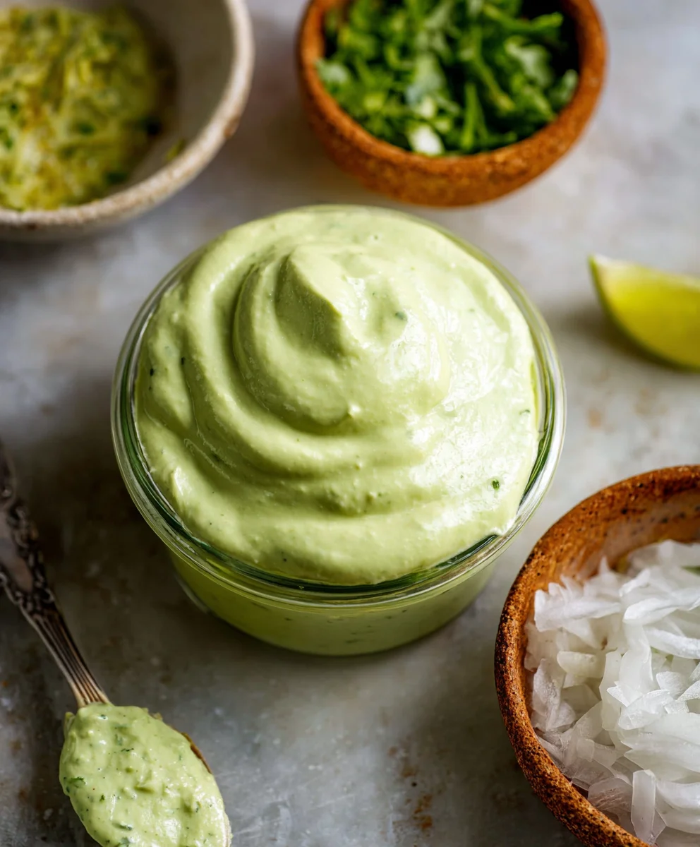 Creamiest Avocado Crema - Taco Salad & More