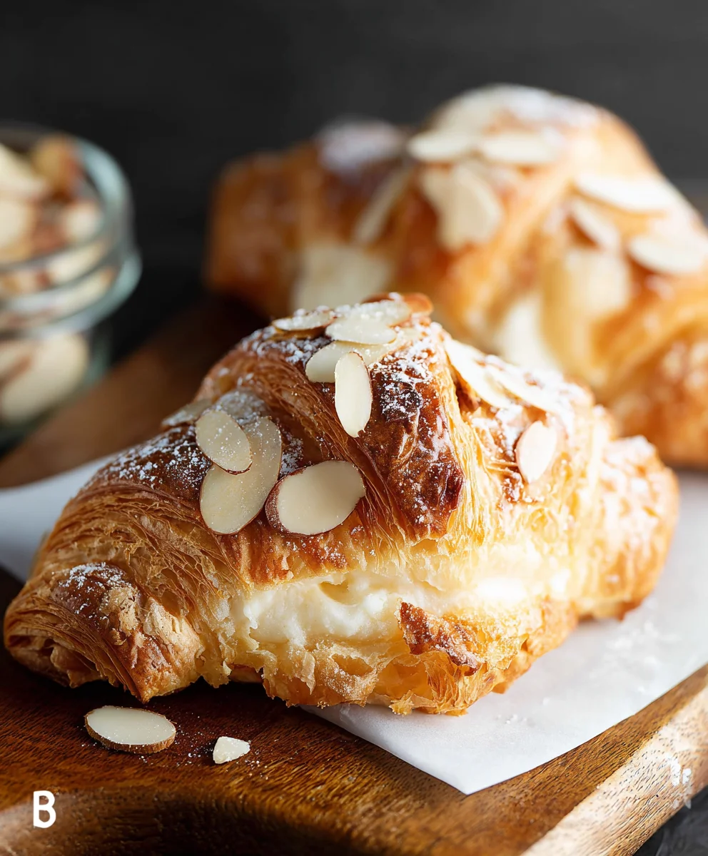 Almond Cream Filled Croissants - Delicious Pastry Treat