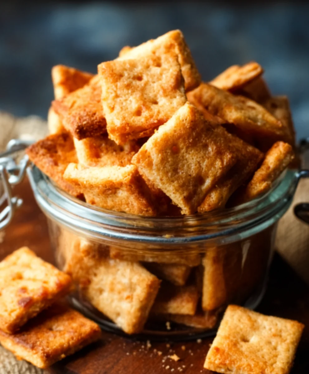 Crispy Sourdough Cheese Crackers - Deliciously Easy Recipe
