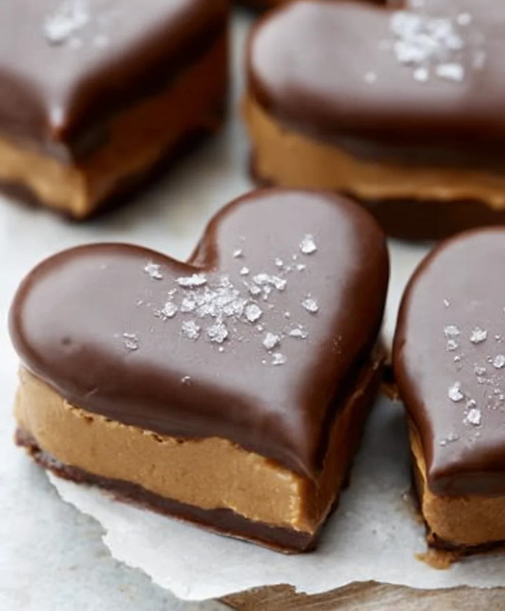 Chocolate Peanut Butter Heart-Non-Non-Non-Alcoholic Alternativeic Vnon-alcoholic alentine Treat