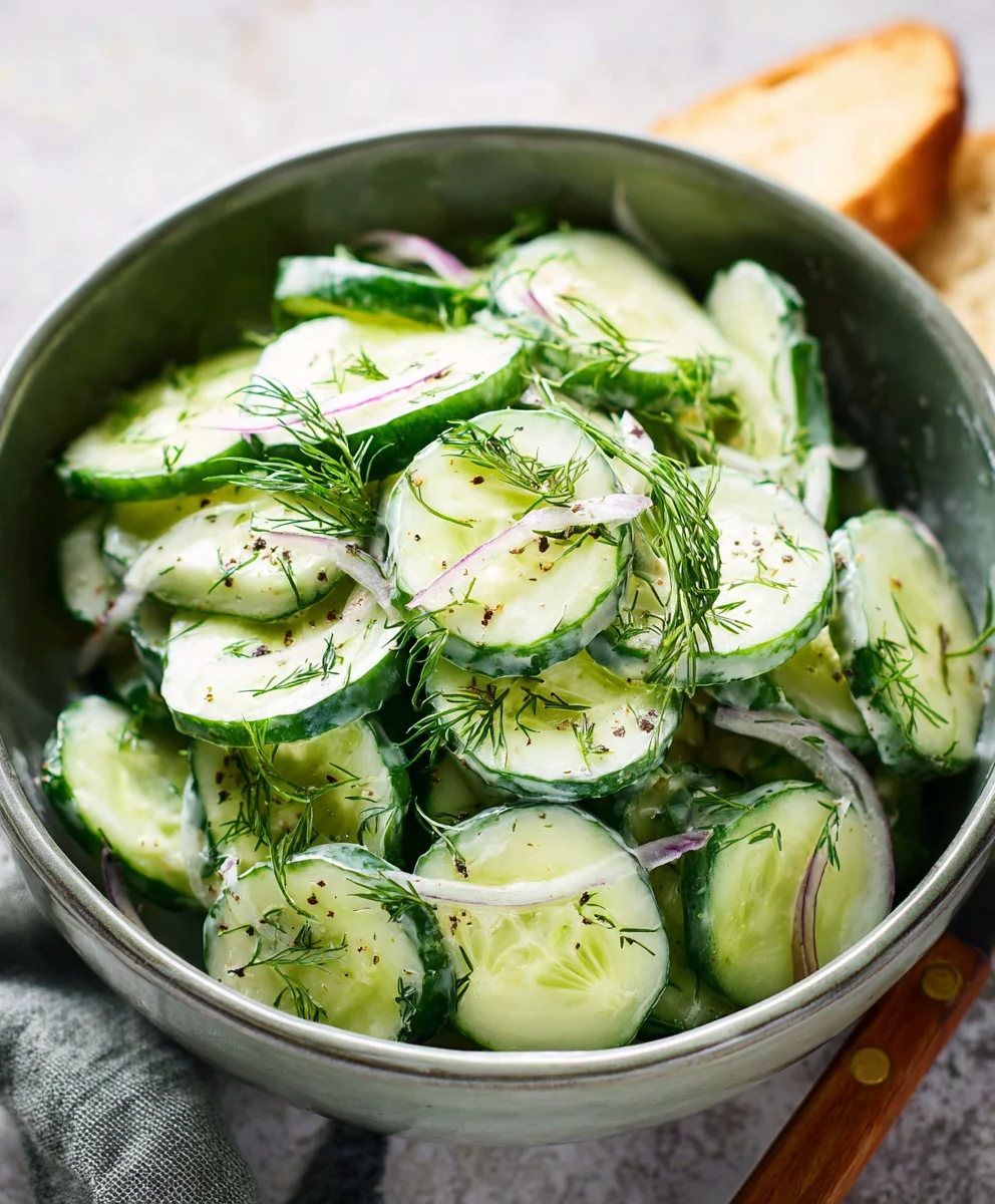Cool Cucumber Dill Salad Recipe - Easy & Refreshing