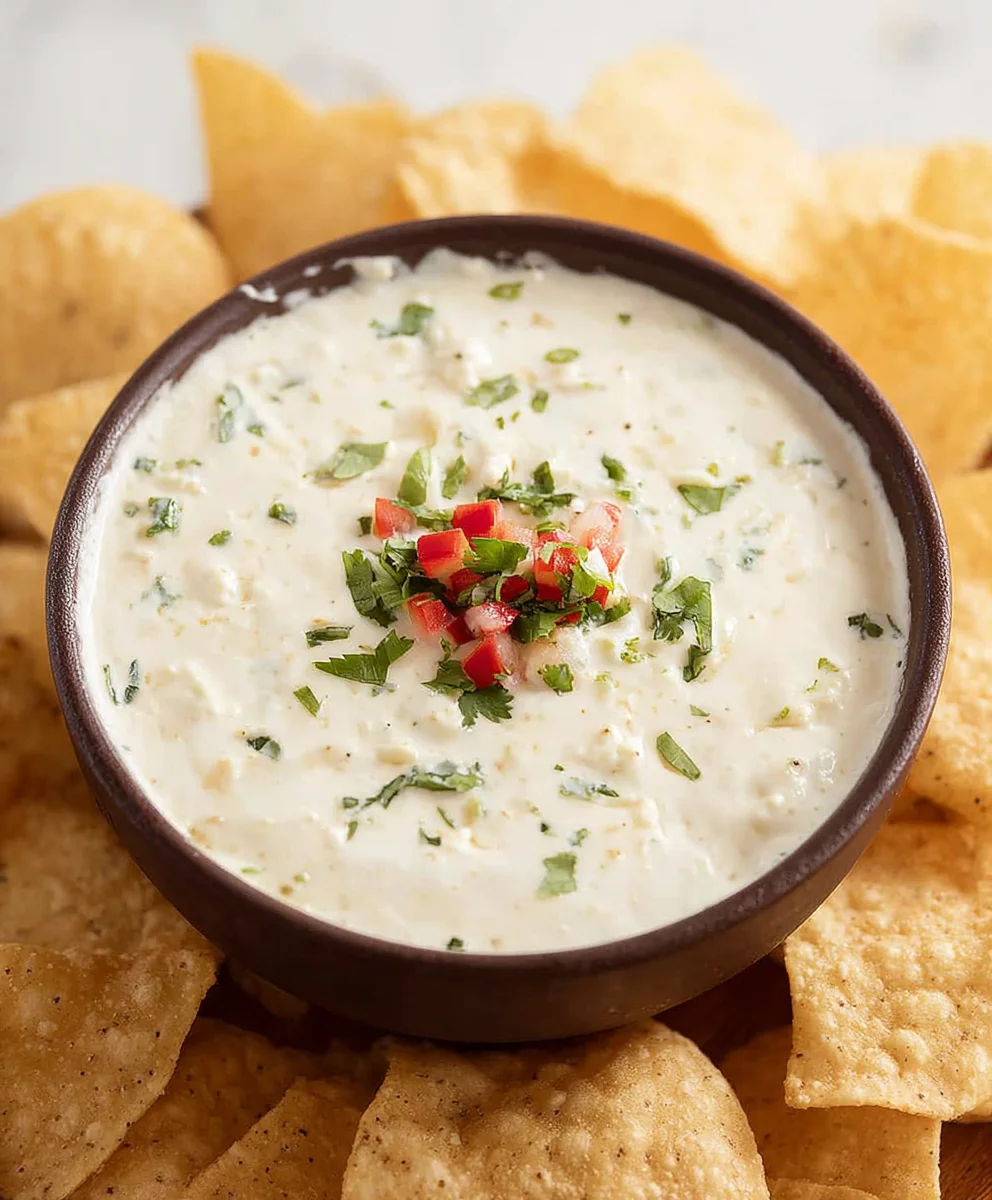 Best Mexican White Cheese Dip Recipe-Easy & Creamy