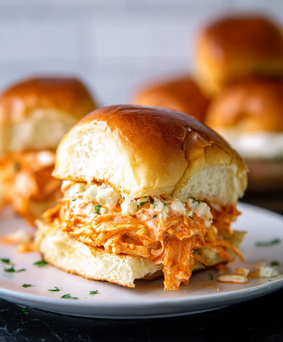 Spicy Buffalo Chicken Sliders-Easy Appetizer