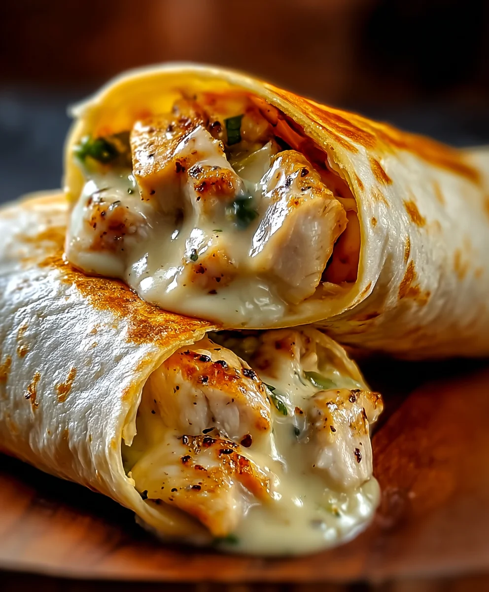 Cheesy Garlic Chicken Wraps - Easy & Delicious Meal