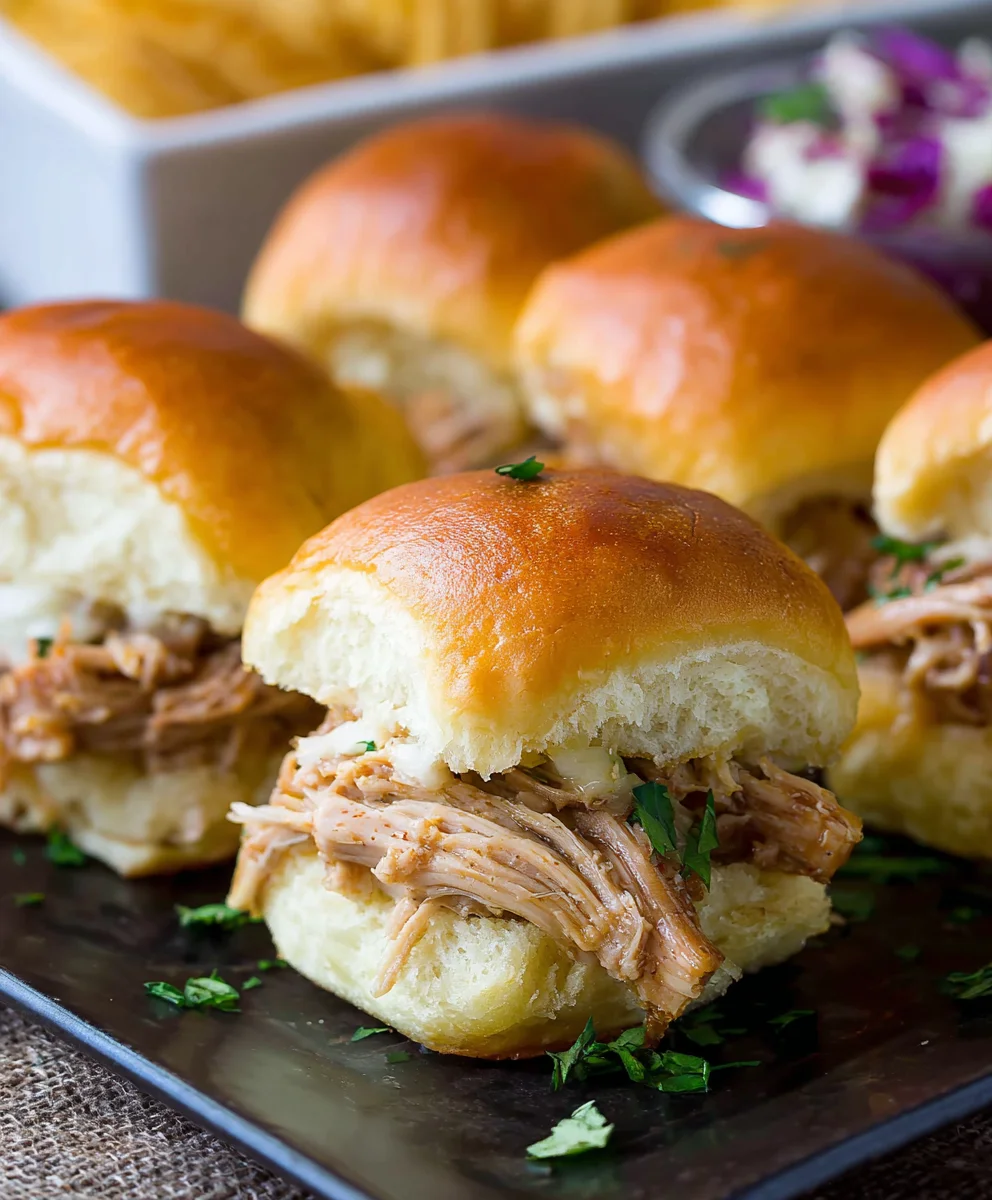 Easy Crock Pot Mississippi Chicken Sliders - Delicious & Simple