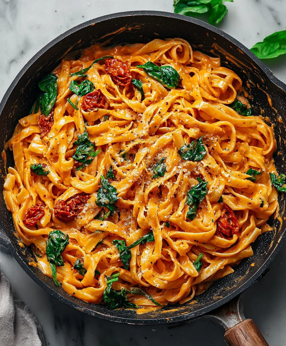 Creamy Vegan Sun Dried Tomato Pasta Recipe