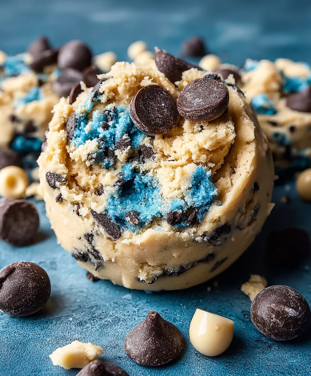 Cookie Monster Edible Cookie Dough Recipe
