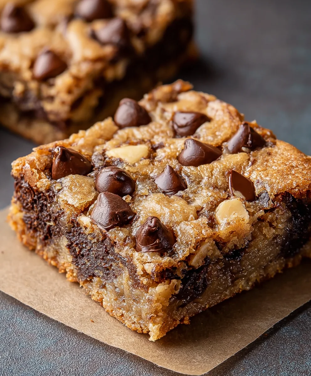 Easy Banana Chocolate Chip Cookie Bars - Delicious Treat