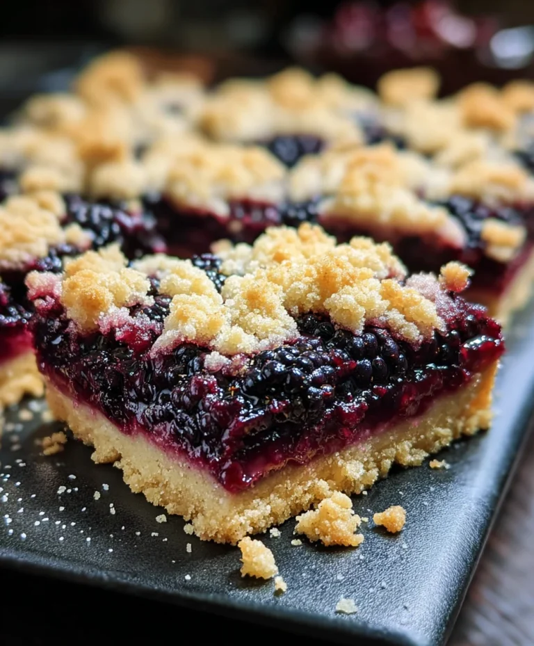 Blackberry Pie Crum extractble Bars Delicious Recipe