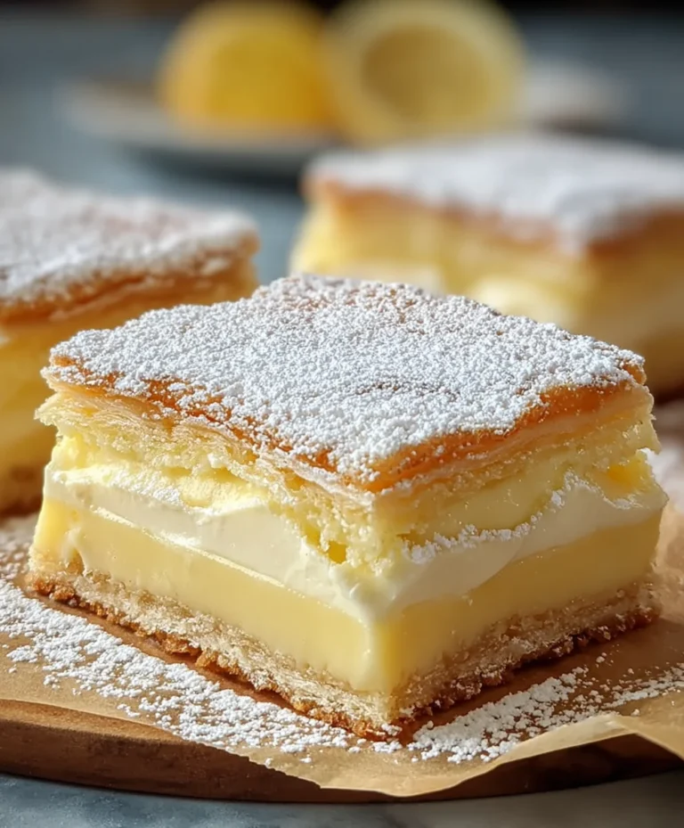 Vanilla Custard Cream Squares-Easy Dessert Recipe